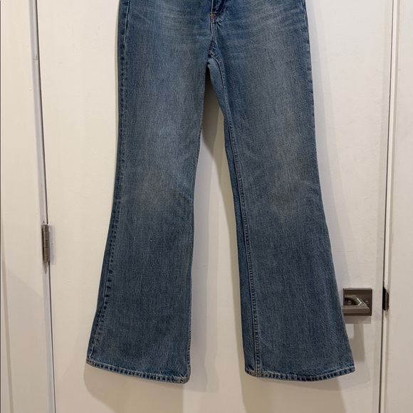 Denim Forum The Marlene 60’s High Flare Jeans in Classic Blue, Sz 25/30L - Picture 5 of 12